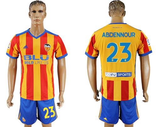 Valencia #23 Abdennour Away Soccer Club Jersey
